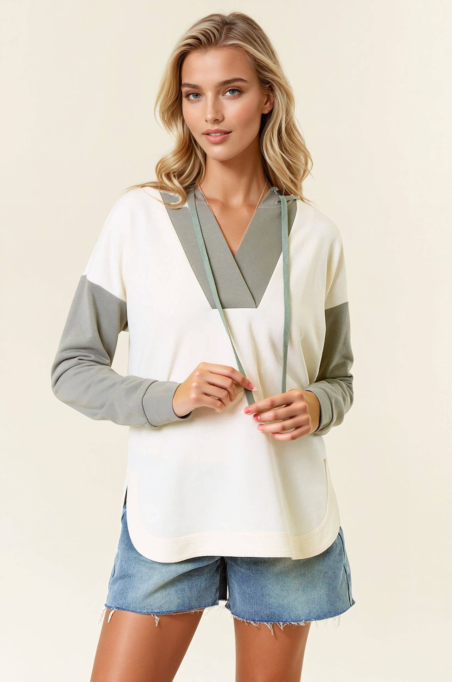 Olive You Deep V Pullover