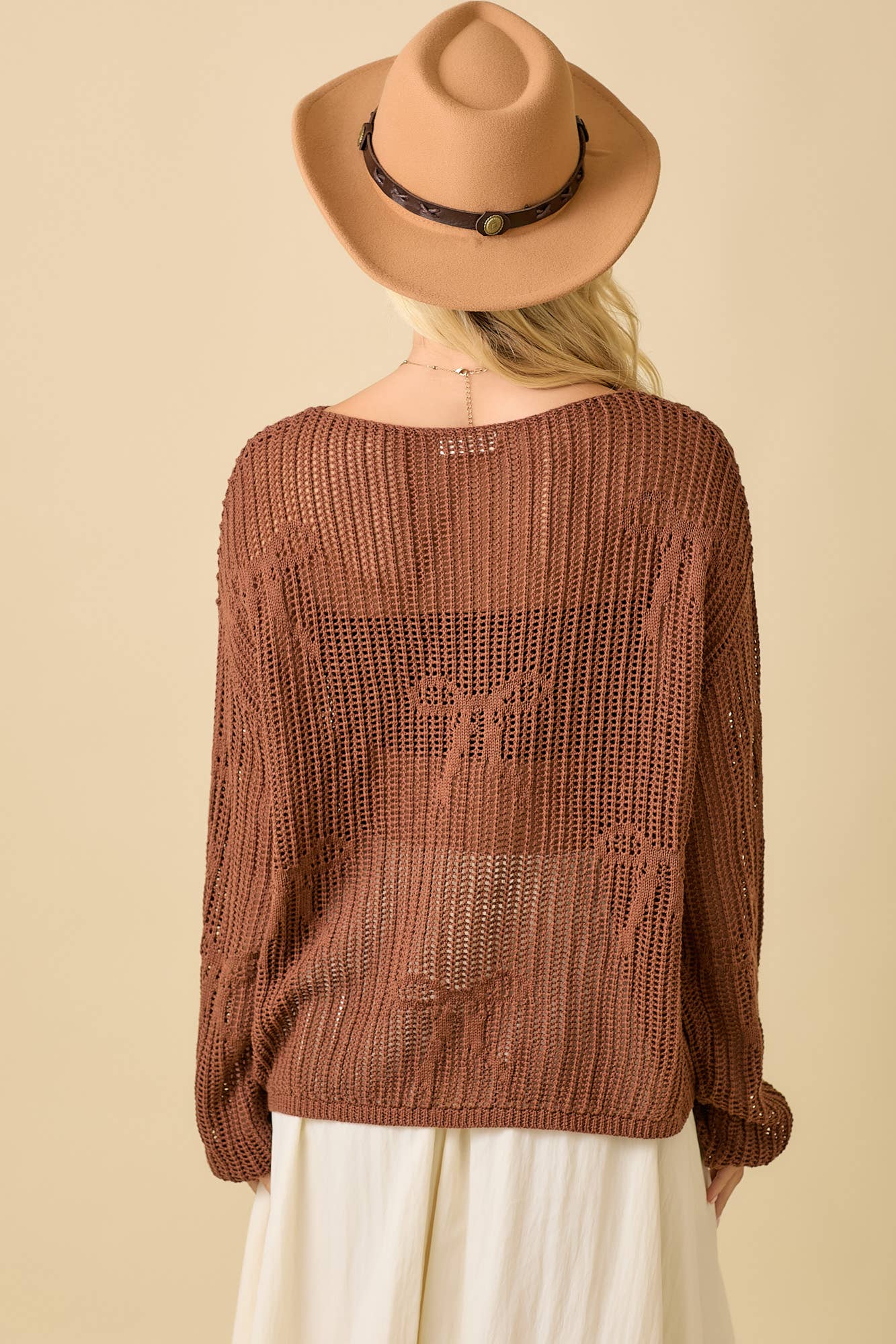 Boat Neck Crochet Bow Top