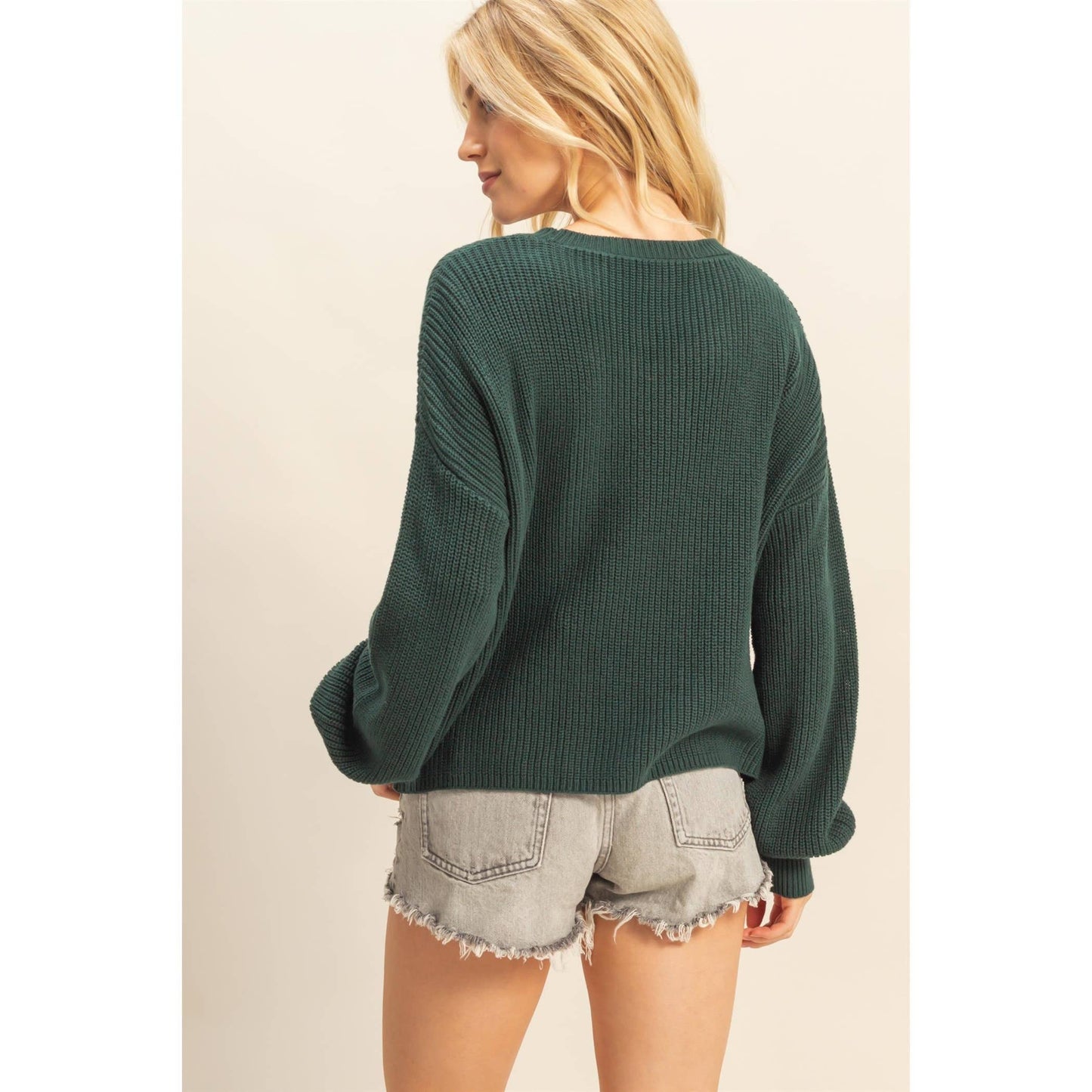 Cropped Pocket Sweater