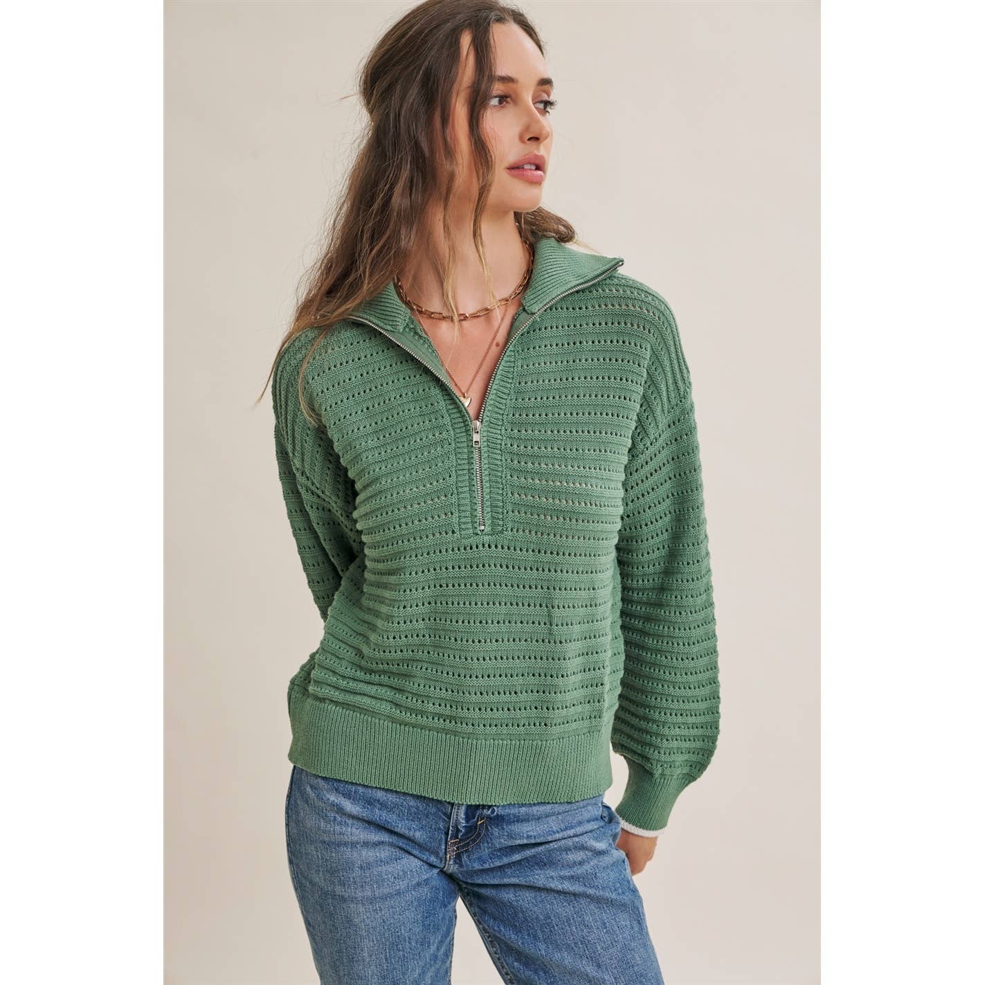 Mountain Air Crochet 1/4 Zip