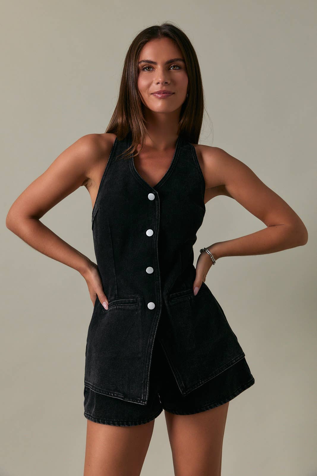 Howdy Y'all Denim Romper