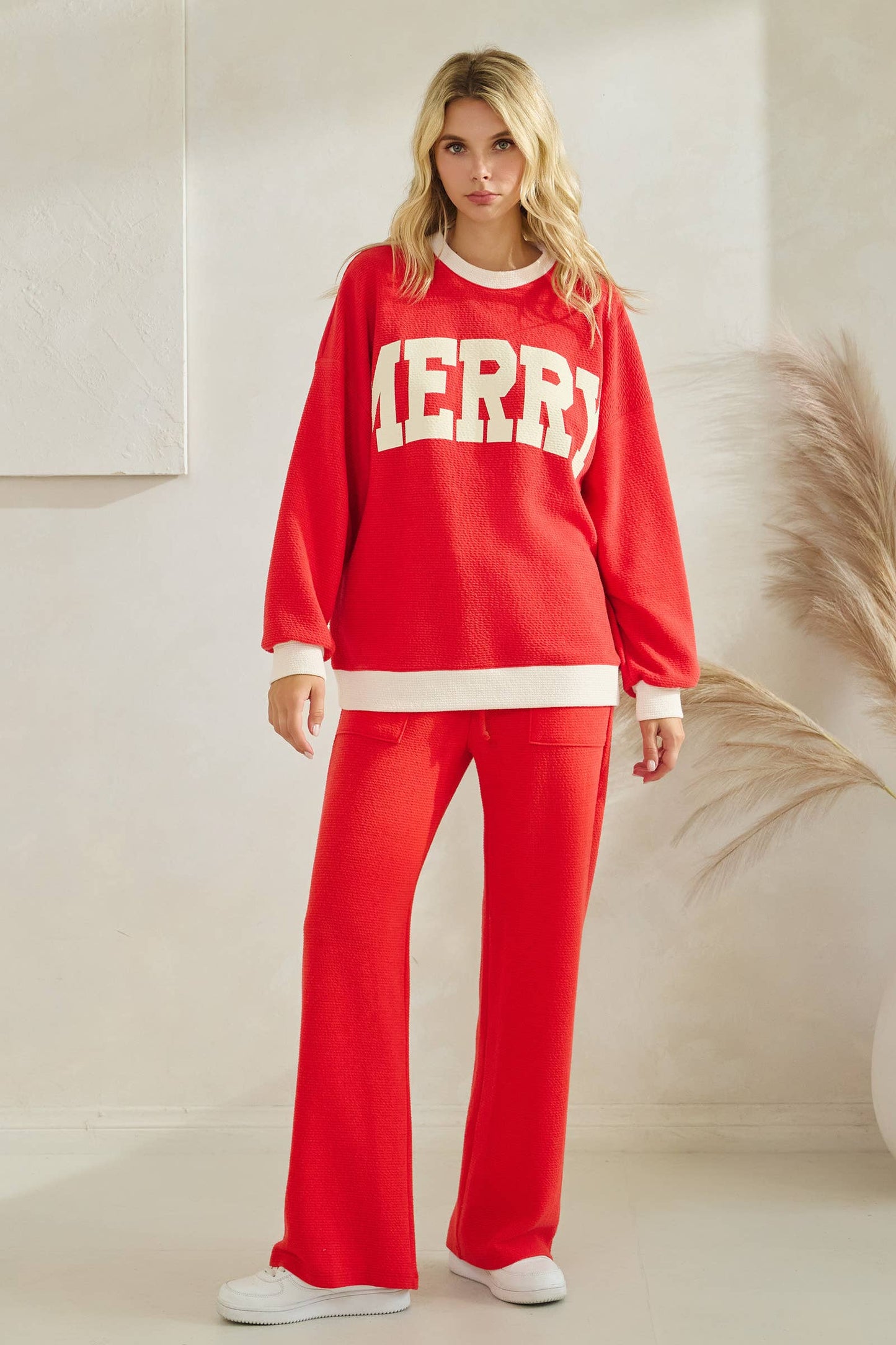 Merry Ribbed Pullover Ringer Top