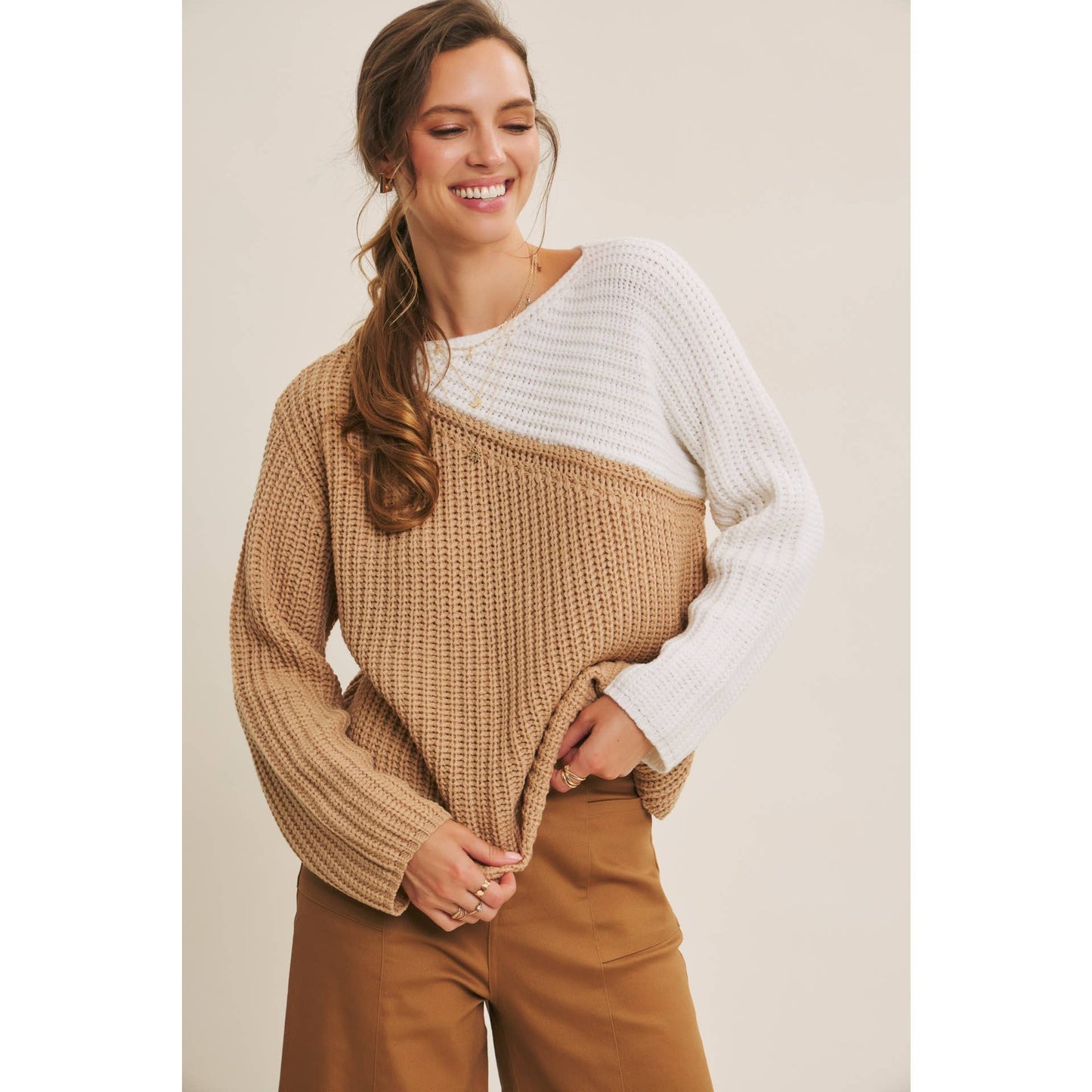 Coffee Shop Colorblock Top