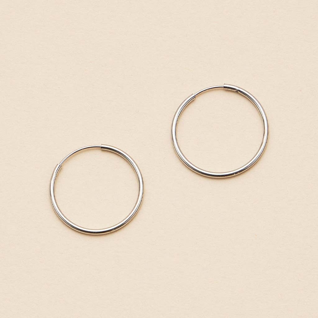 18K Gold Dip Simple Hoop Earrings