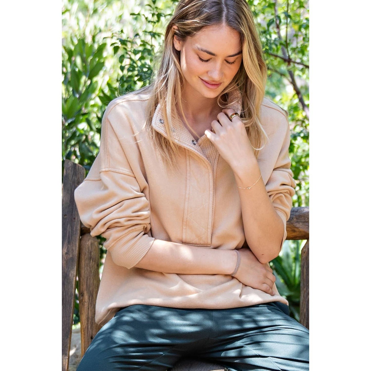 On the Go Cozy Snap Pullover