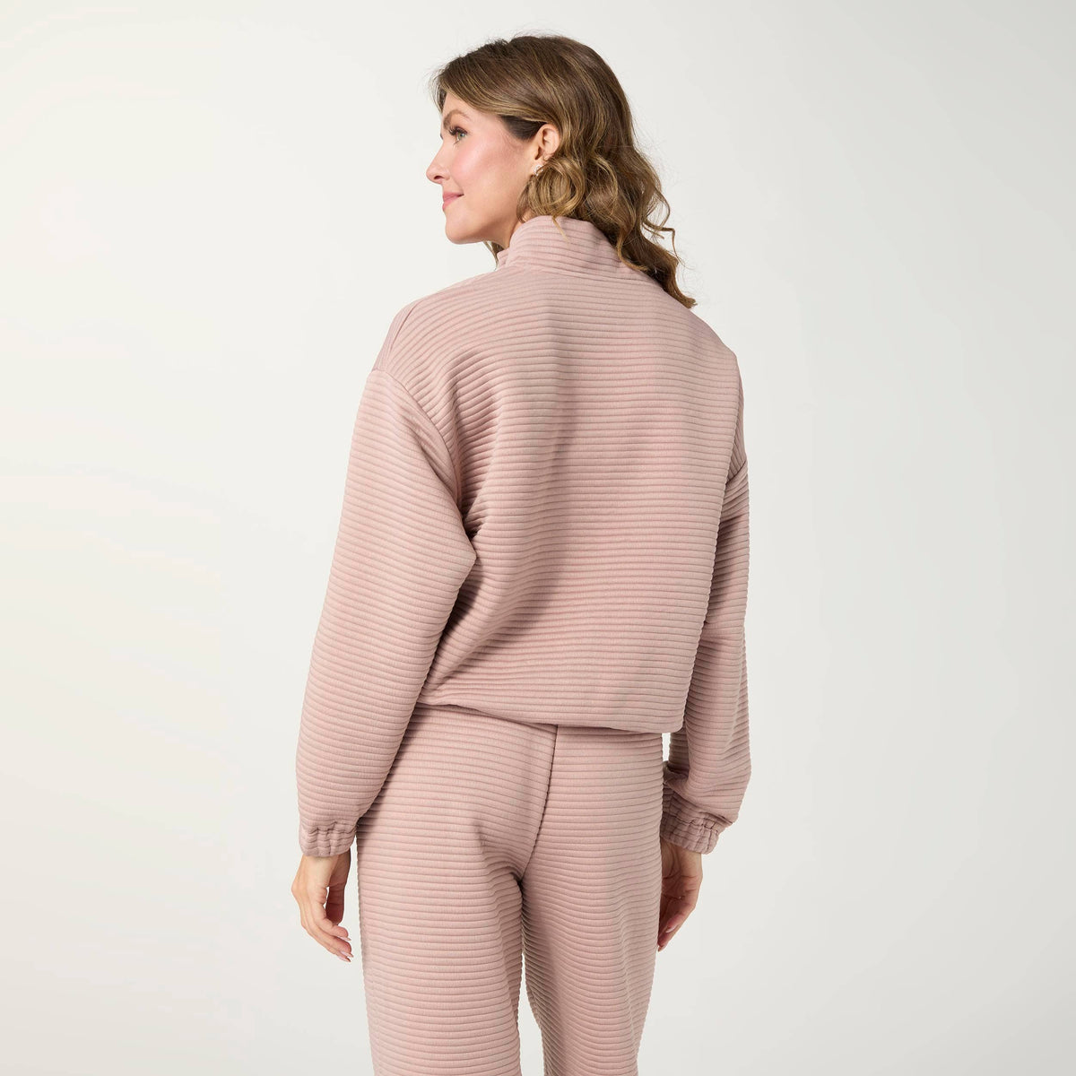 Cozymaxx Quilt Quarter Zip Long Sleeve