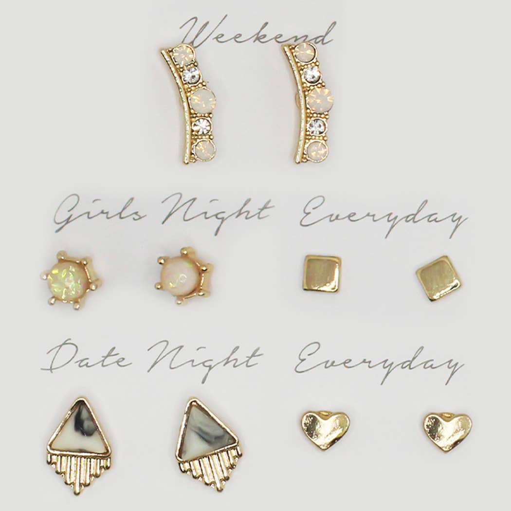 AB Stud Earring Box Set