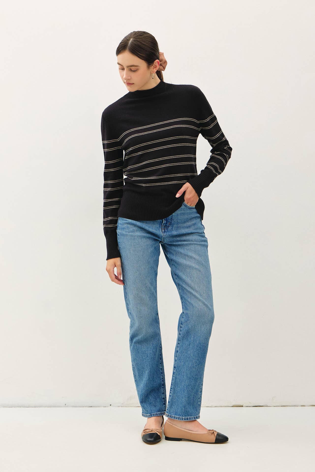 Synthia Mock Neck Top