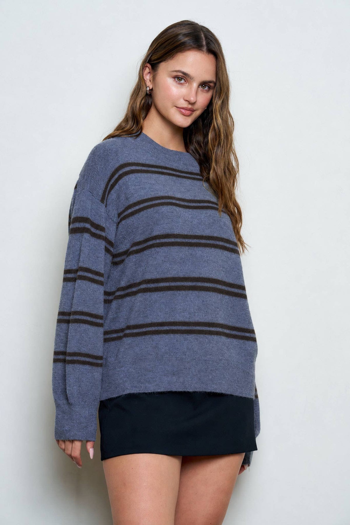 Somethin bout Falling Striped Sweater