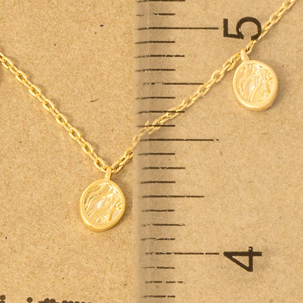 Gold Dipped Mini Eye Of Horus Station Charms Necklace