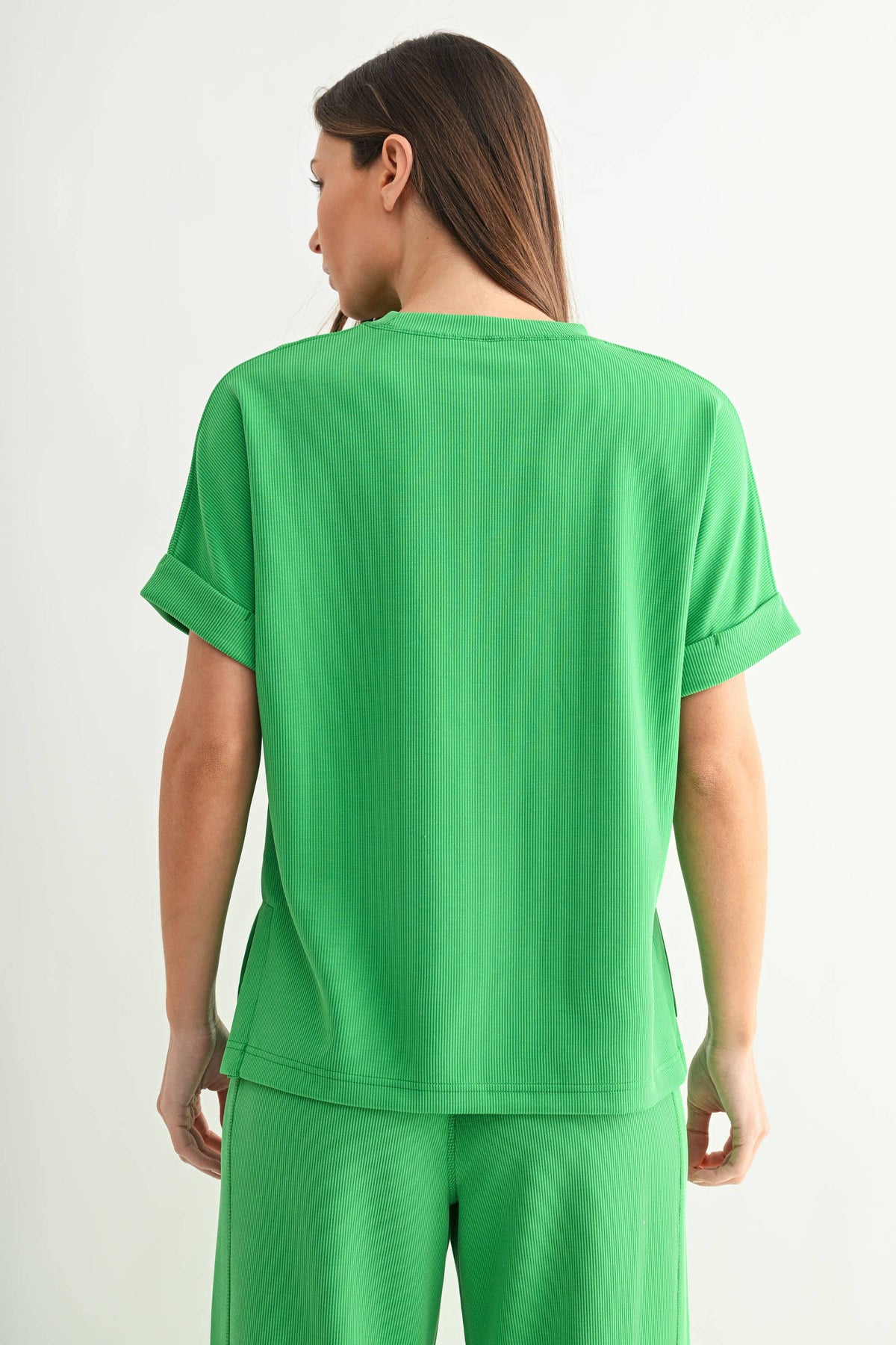 Luxe Sand Wash Rib Lounge Tee