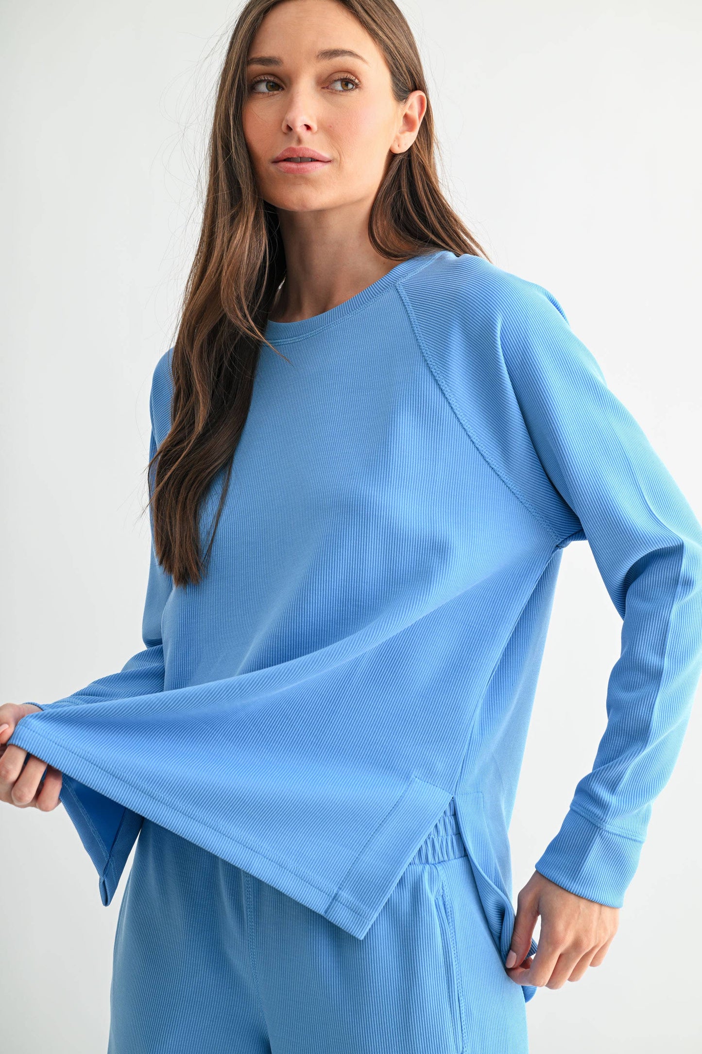 Luxe Sand Raglan Top