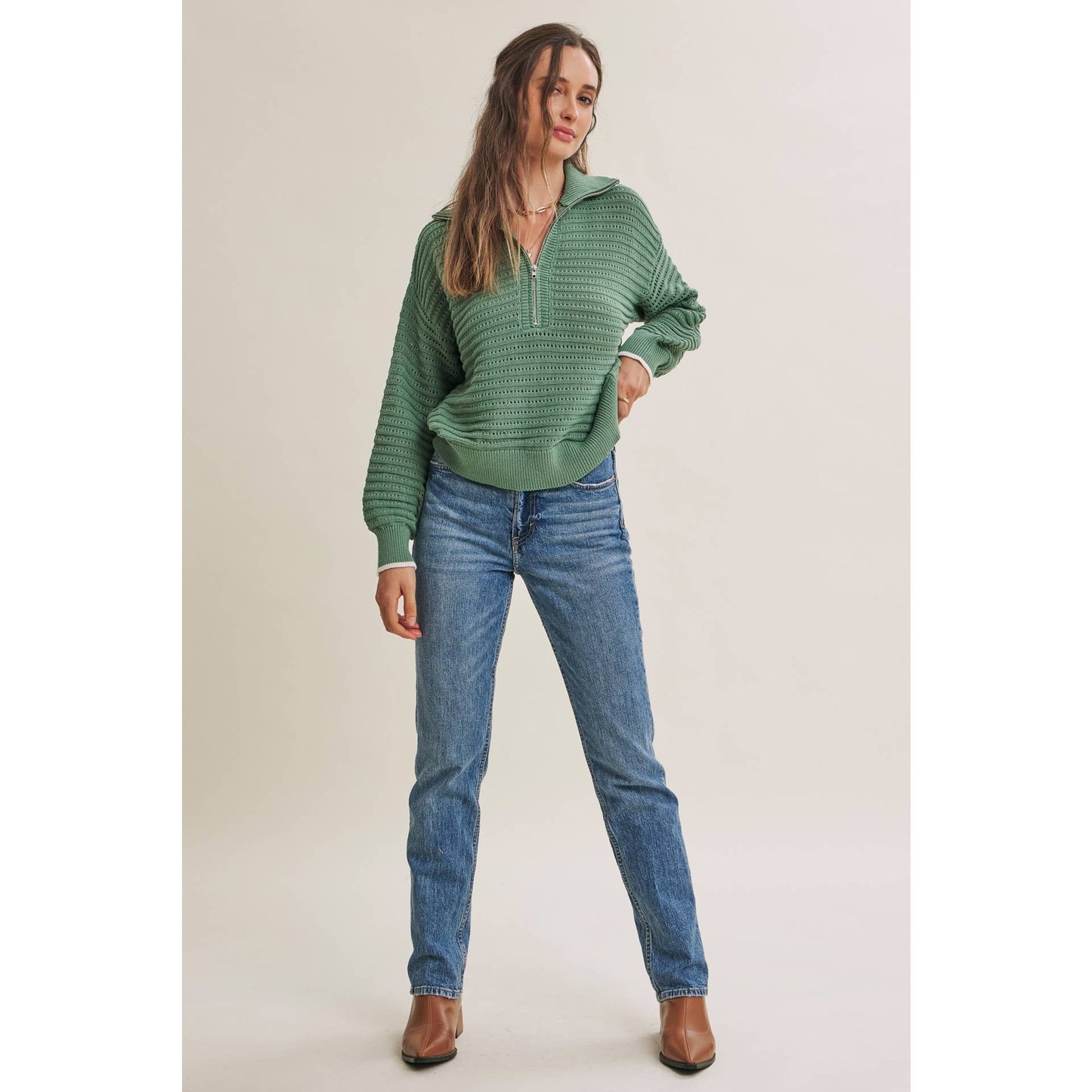 Mountain Air Crochet 1/4 Zip