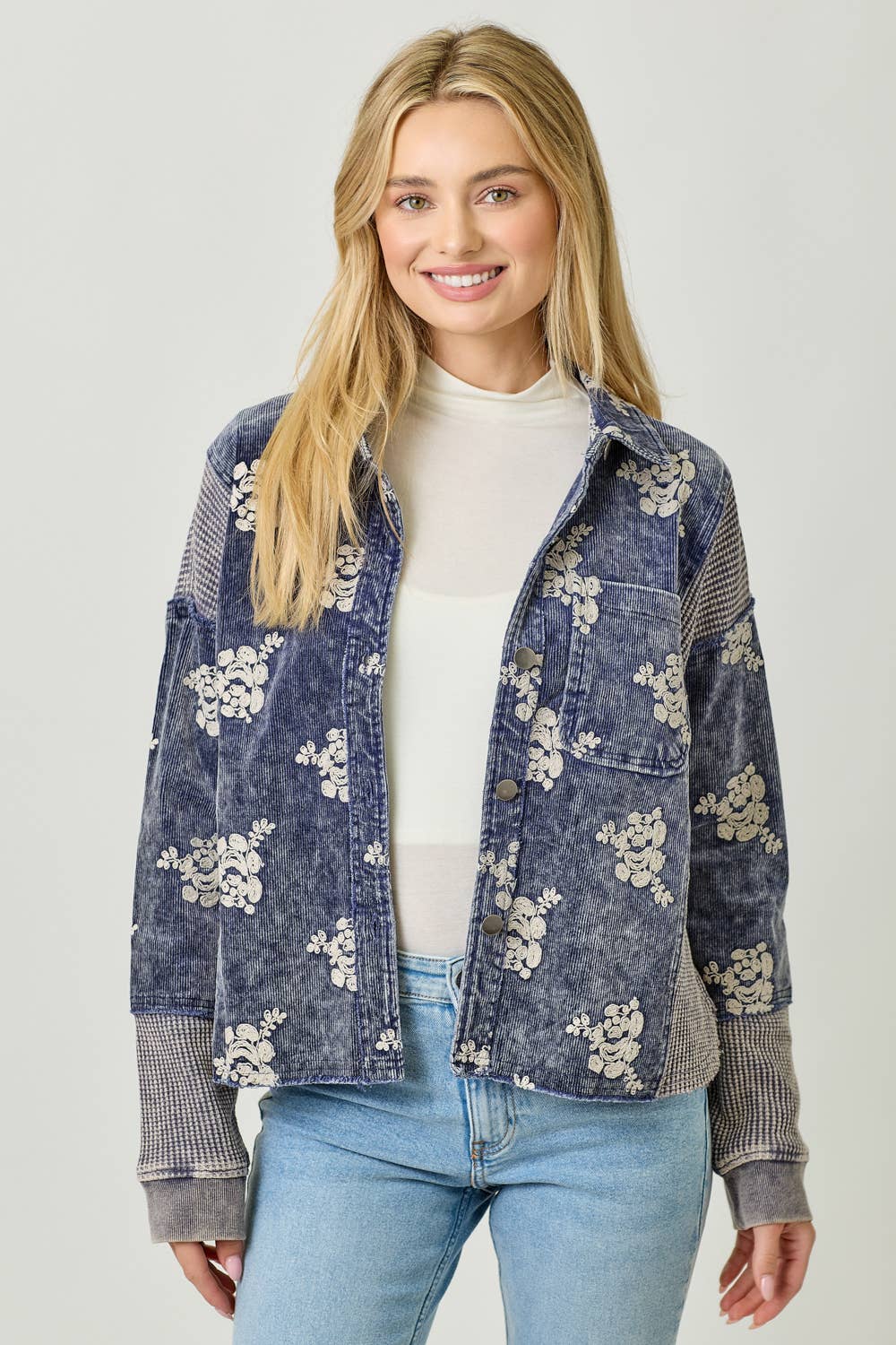 Baby Blues Floral Shacket