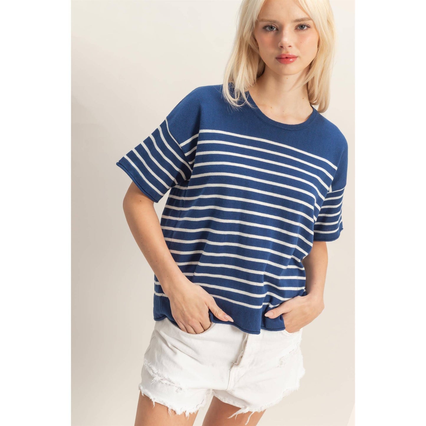 Piper Striped Sleeve Top