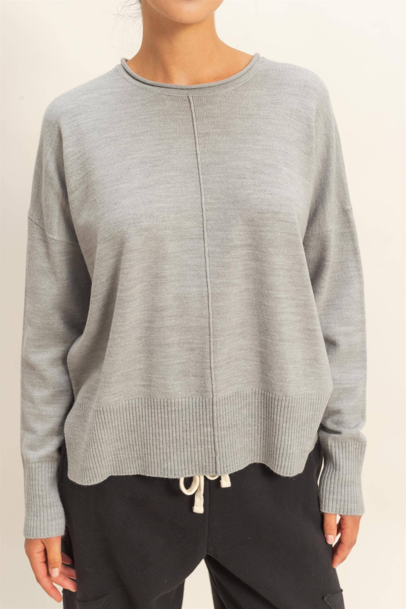 Winter Vibes Center Seam Sweater