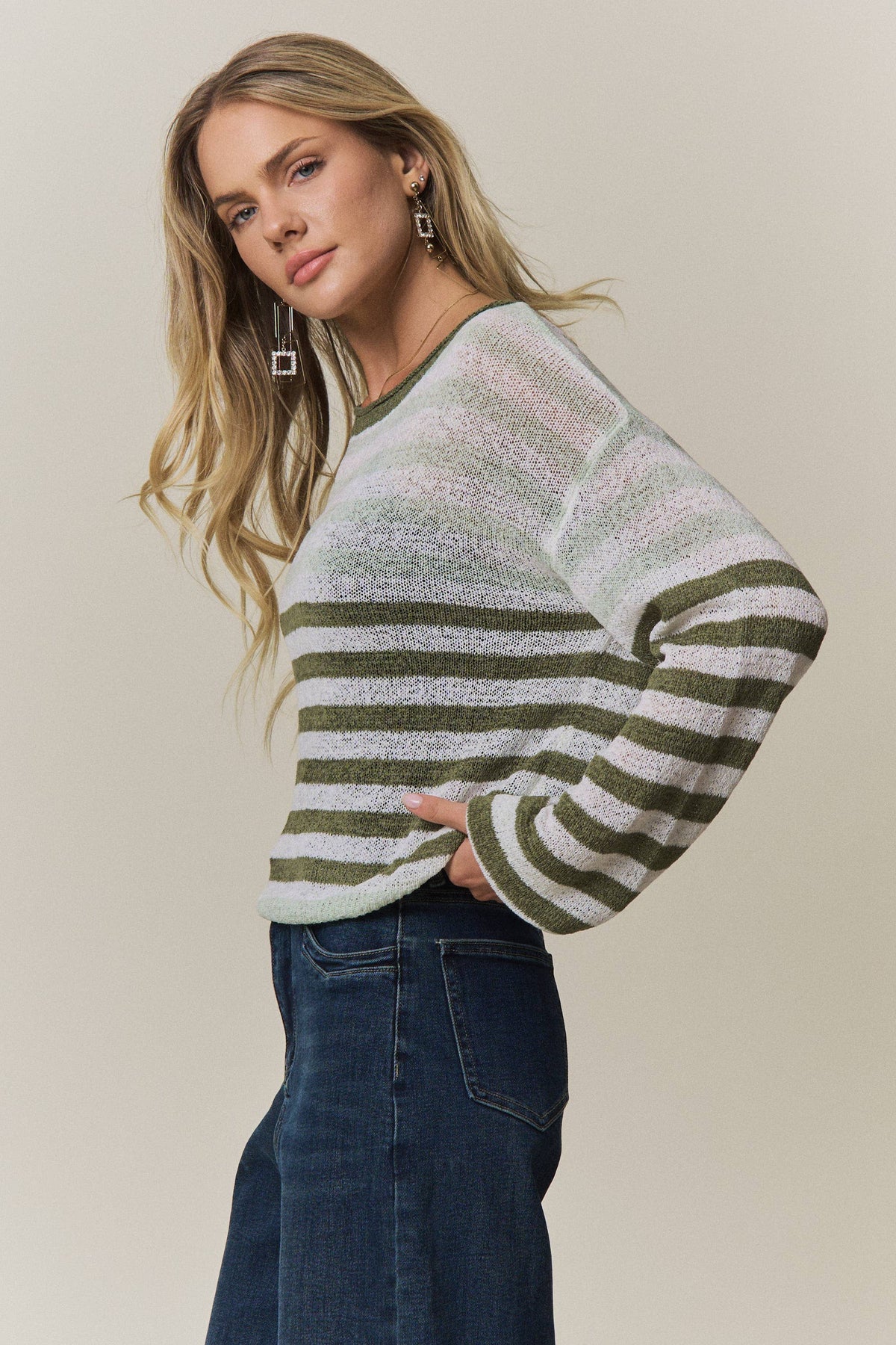 Fading into Fall Striped Sweater