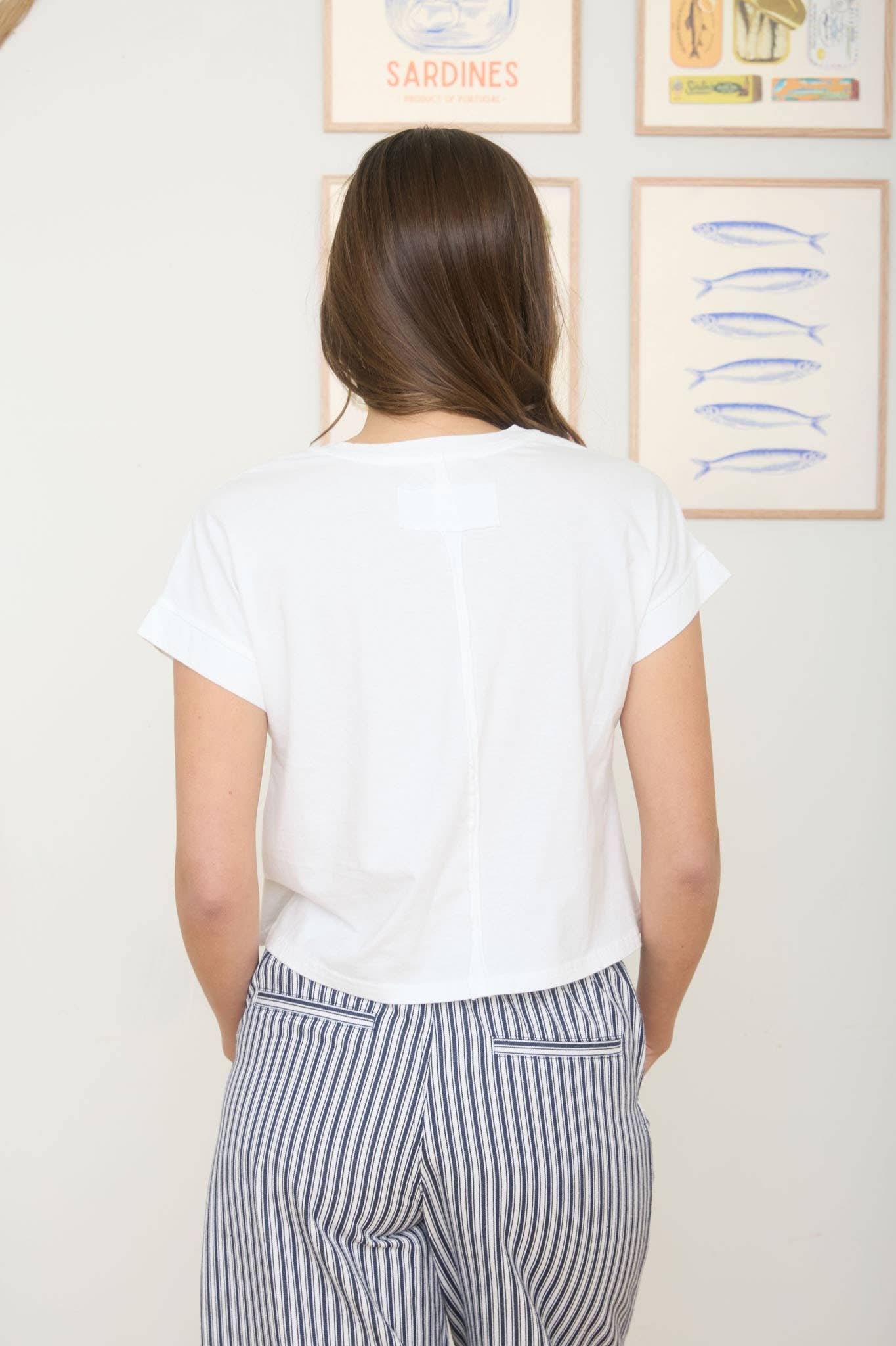 WASHED SHORT SLEEVE BOXY KNIT TOP : GREY