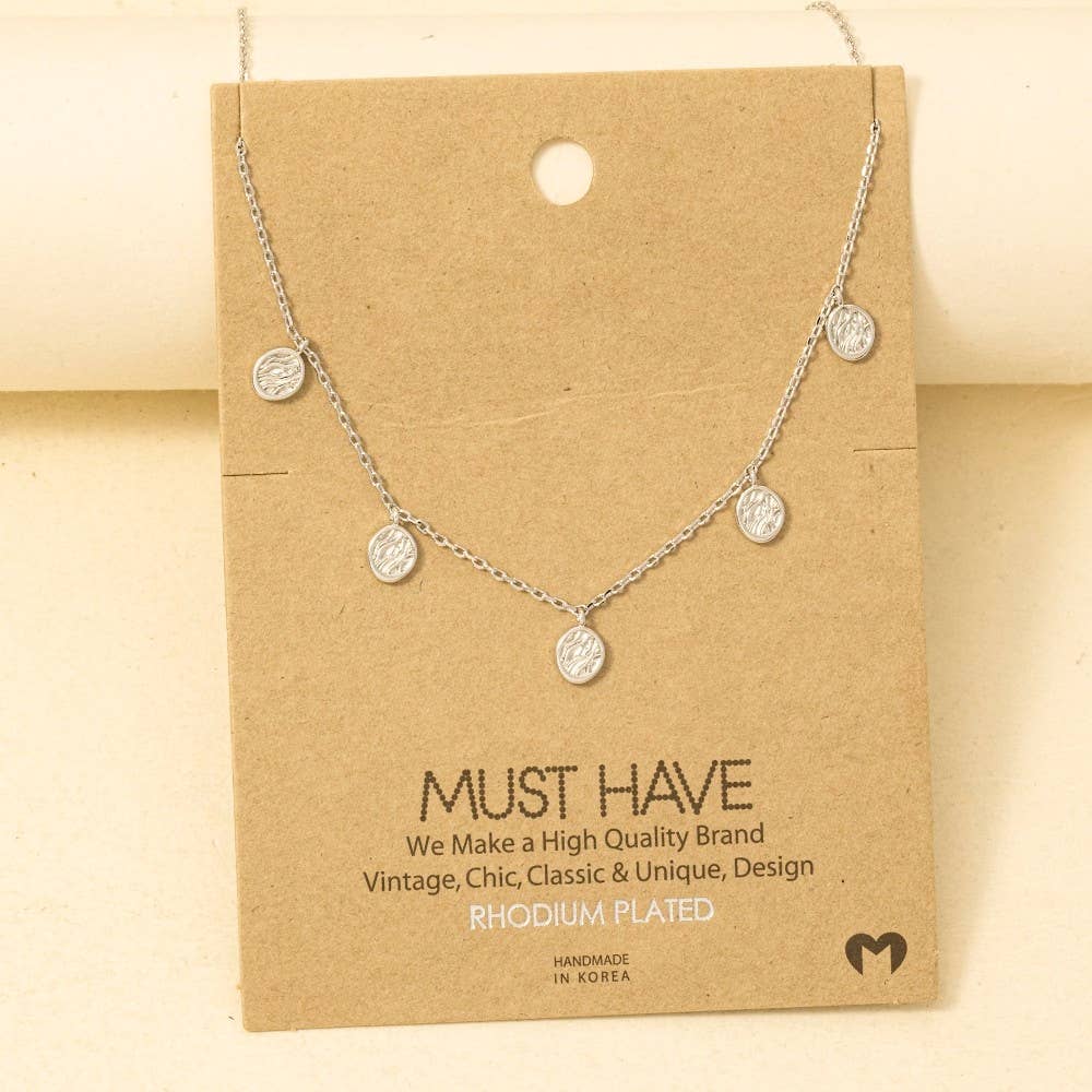 Gold Dipped Mini Eye Of Horus Station Charms Necklace