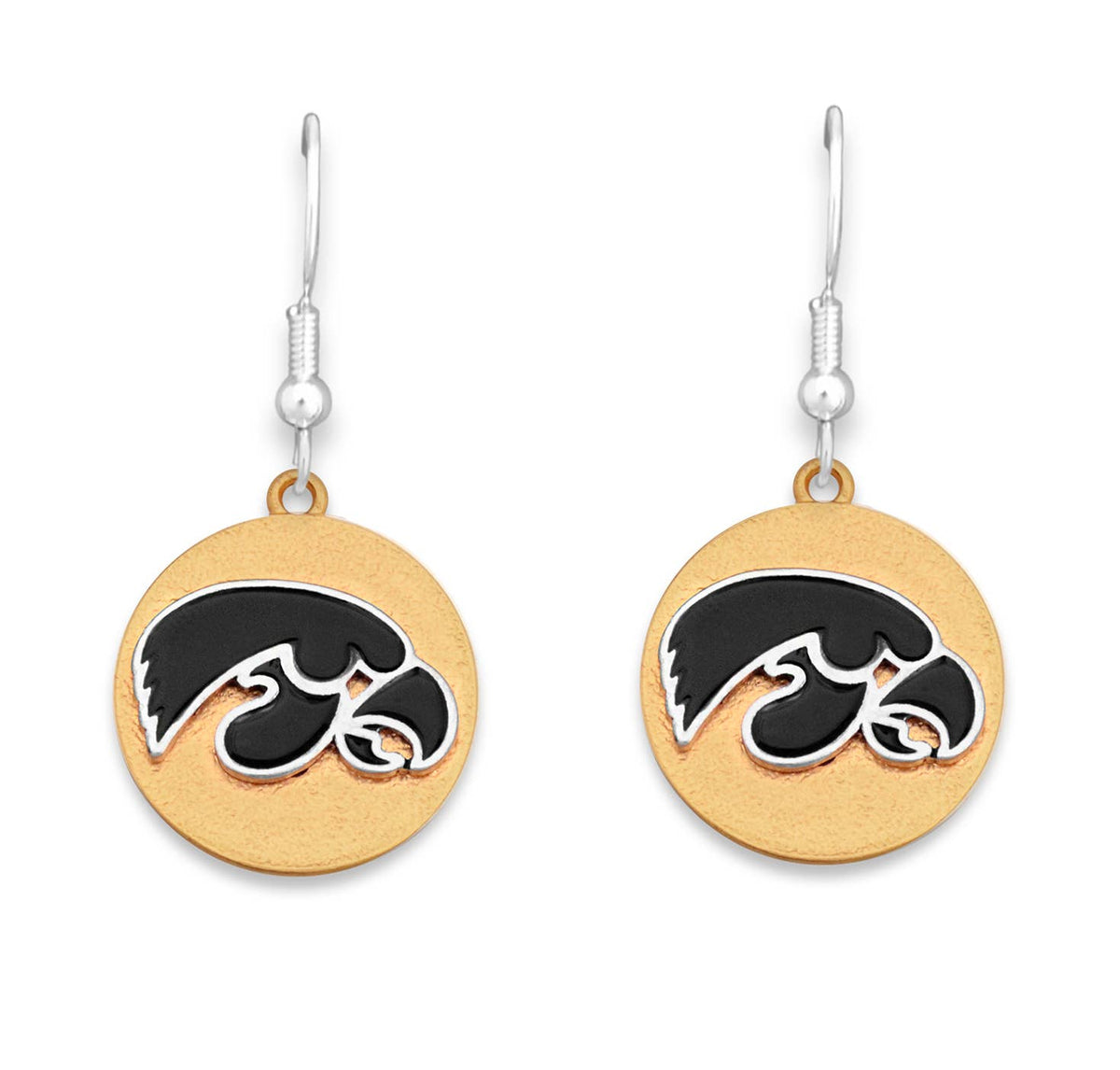 Iowa Hawkeyes Two Tone Earrings