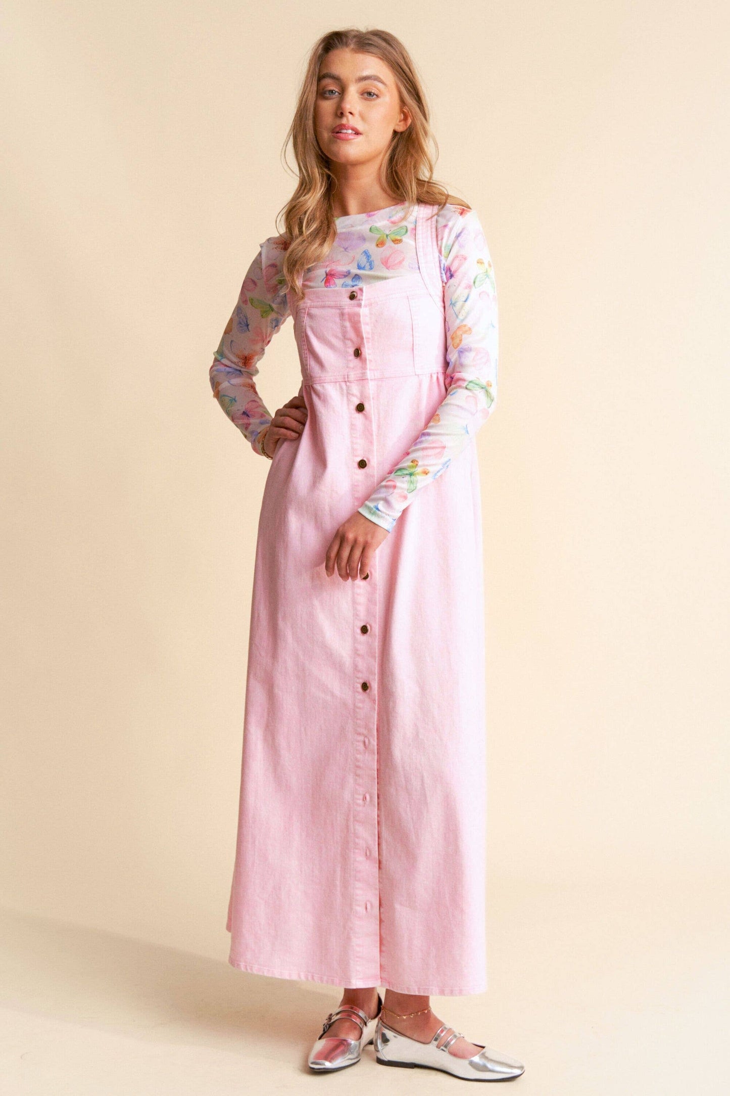 Floral Festival Denim Dress