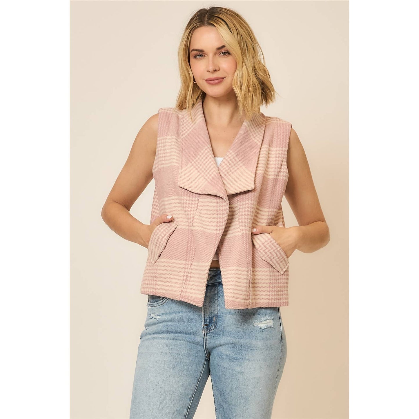 Winter Blues Plaid Vest