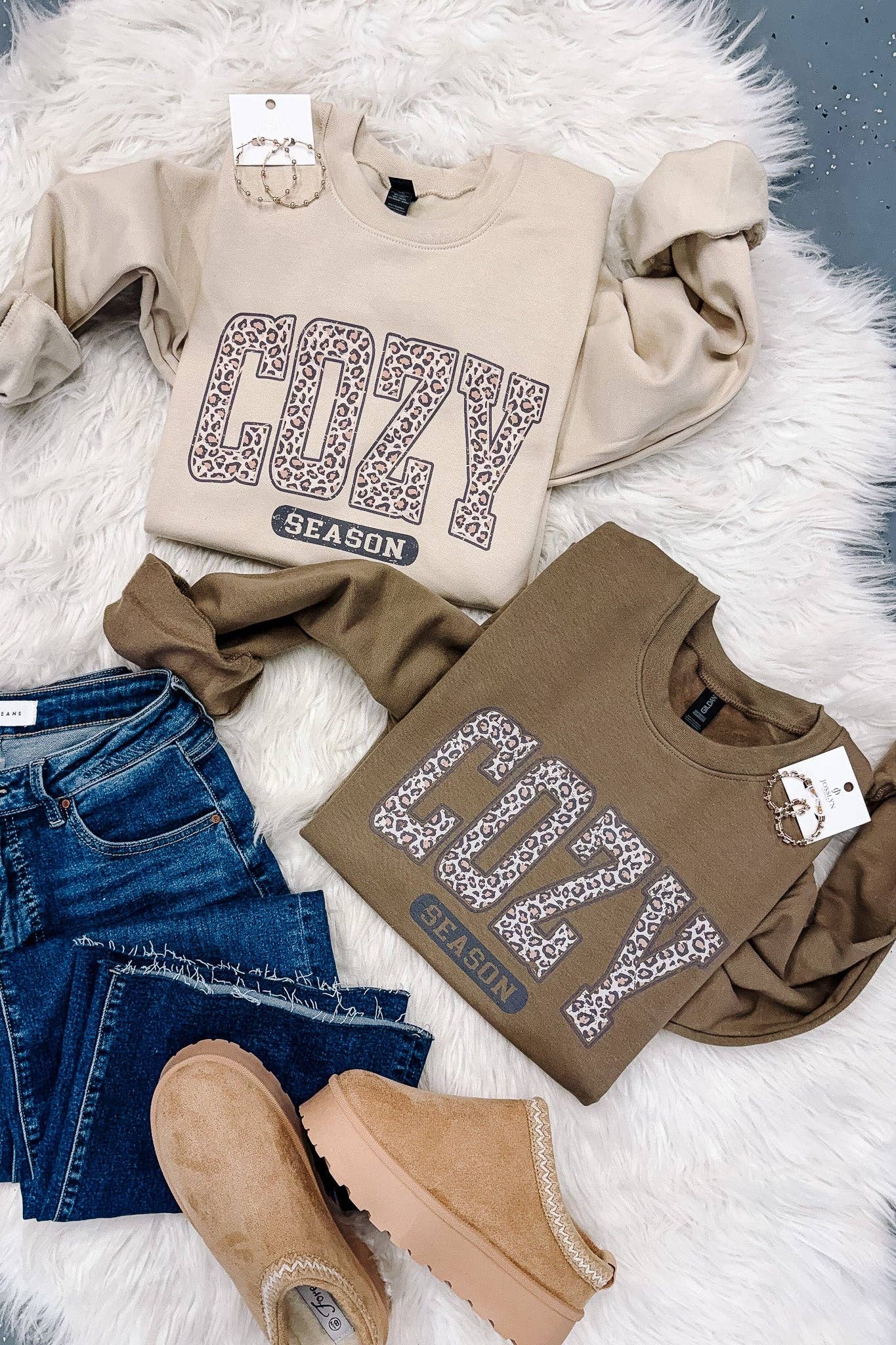 Leopard Cozy Season Crew