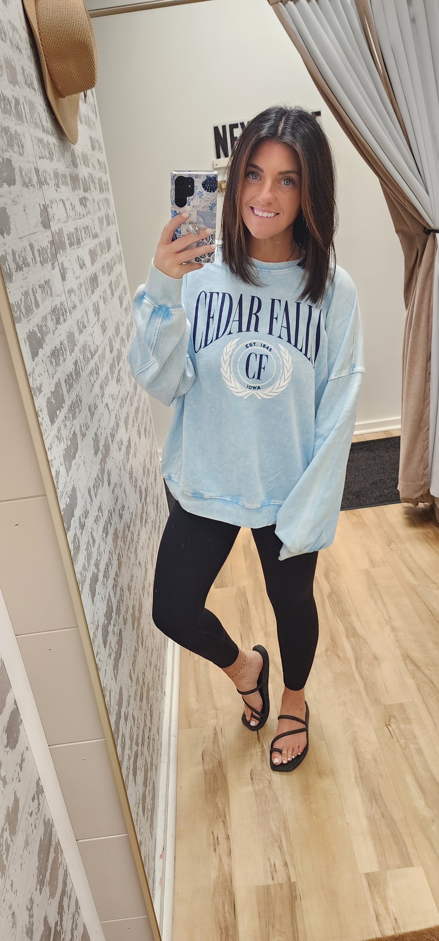 CF Crest Acid Wash Sweatshirt