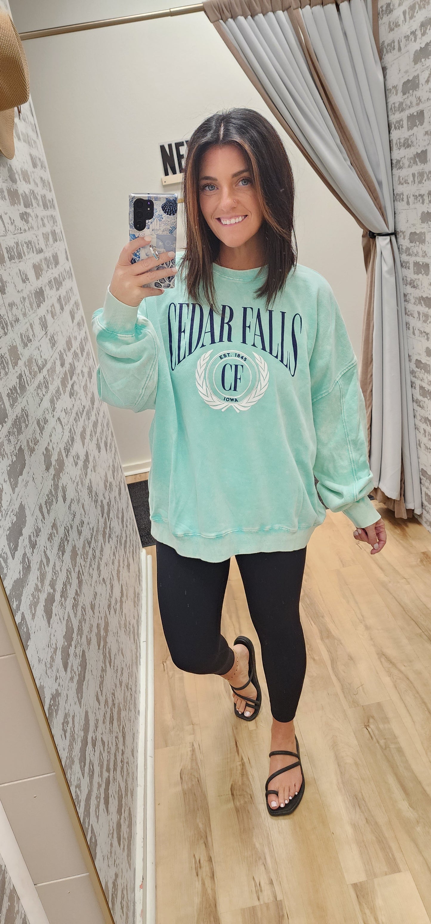 CF Crest Acid Wash Sweatshirt