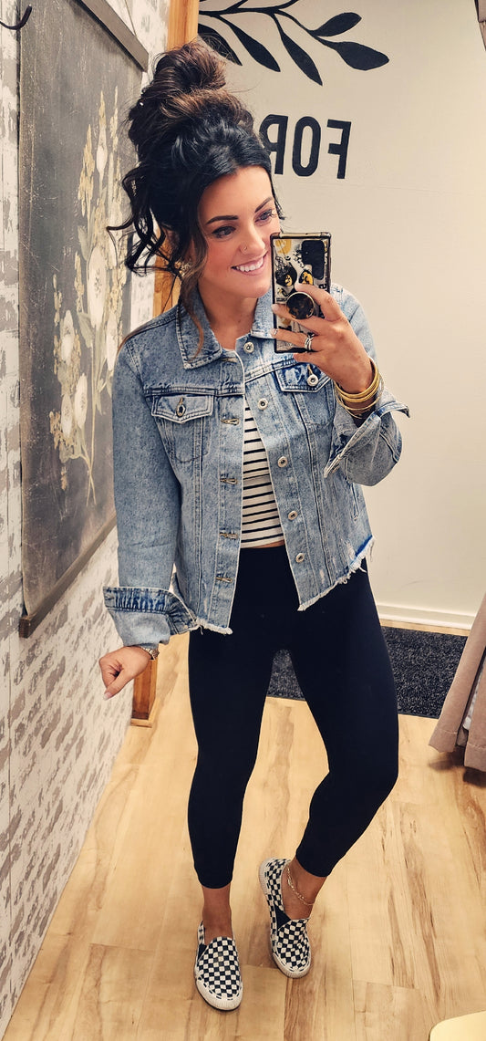 Distressed Denim Jacket