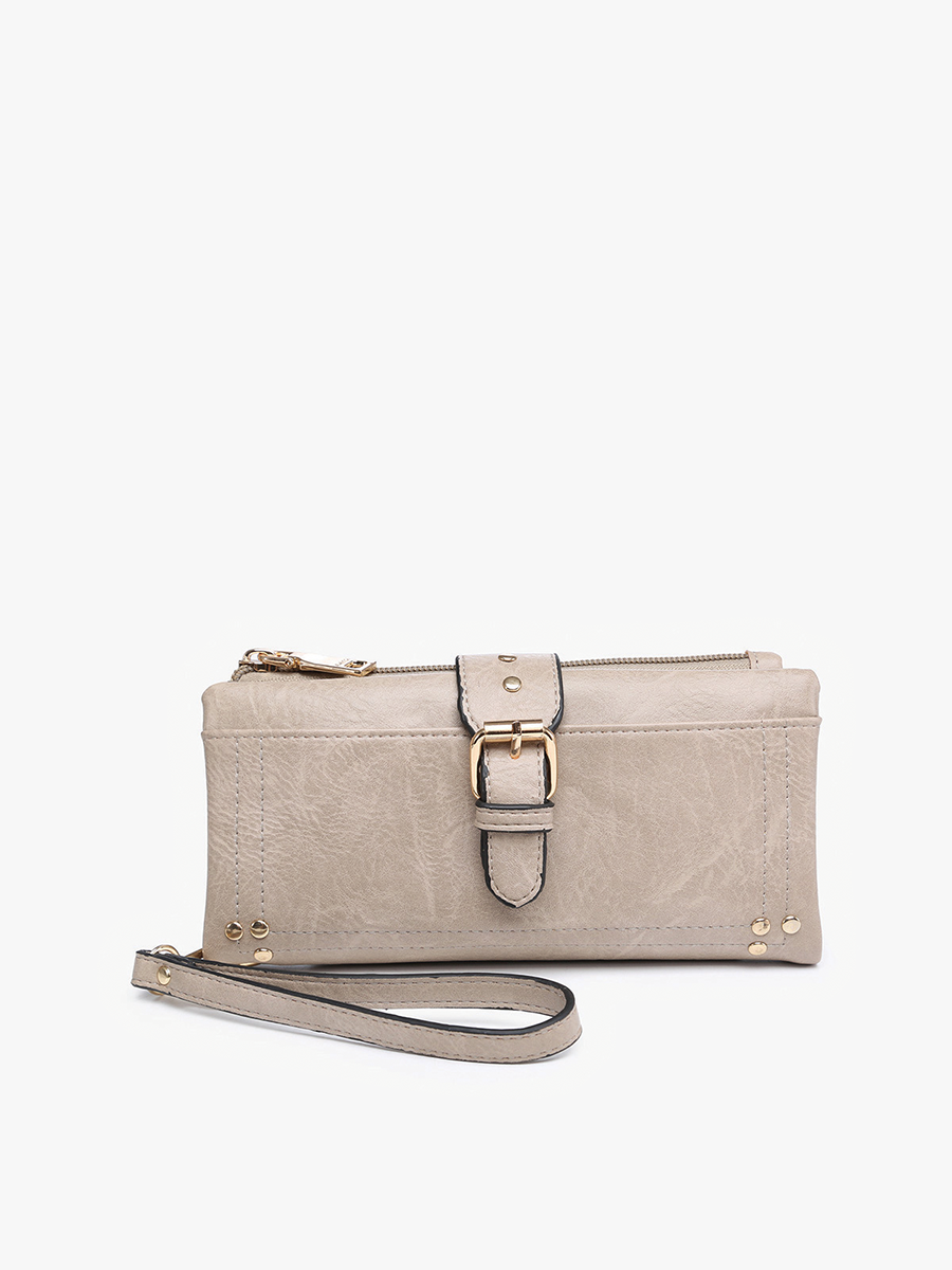 Cadence Buckle Wallet/Clutch w/ Zip Top