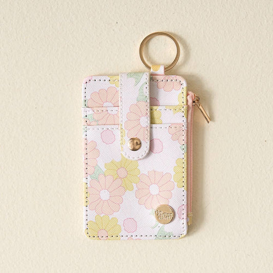 Keychain Wallet-Daisy Craze Peach